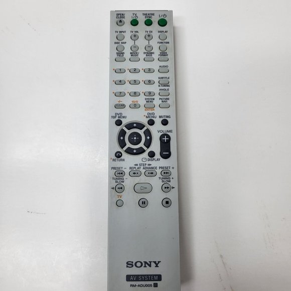 Sony RM-ADU005 Remote for Sony‎ DAVDZ230 DAVHDX265 DAVHDX266 -Cleaned & Tested - Picture 1 of 11